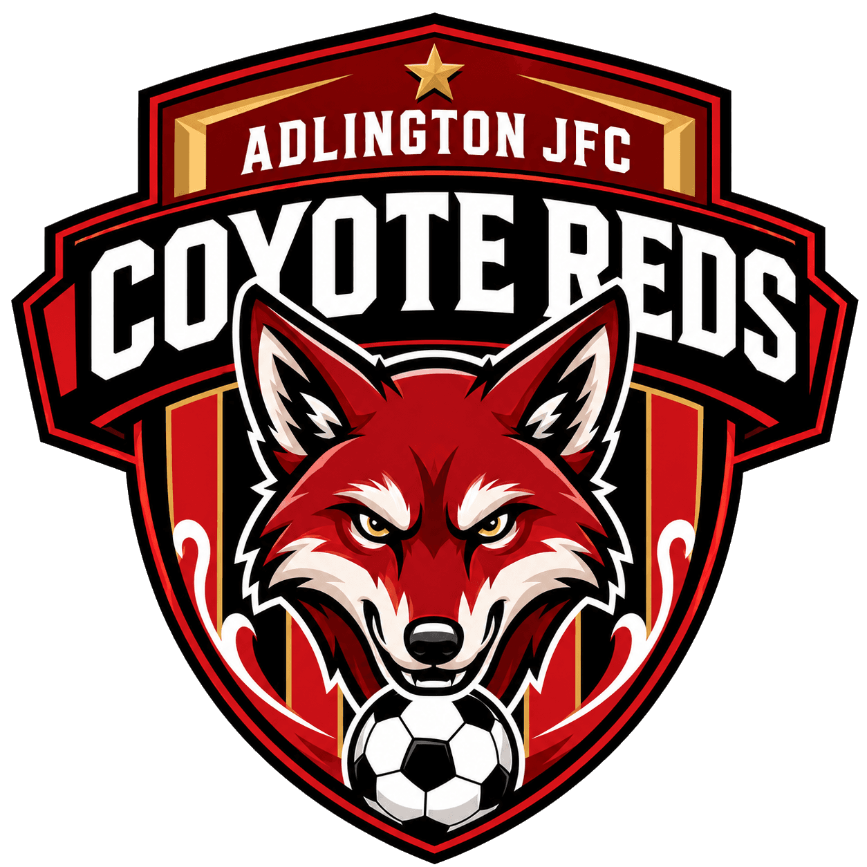Adlington JFC Coyote Reds team shield